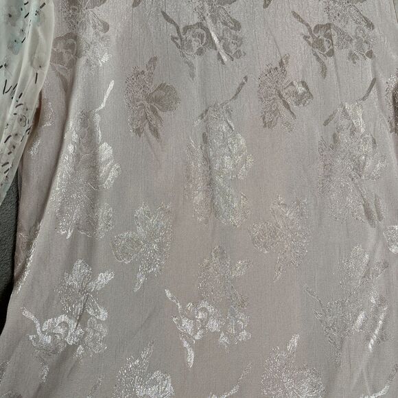 Vintage‎ Studio VK Blouse Kimono Women’s Size M Sheer Floral Lace Coquette Style - Picture 12 of 14